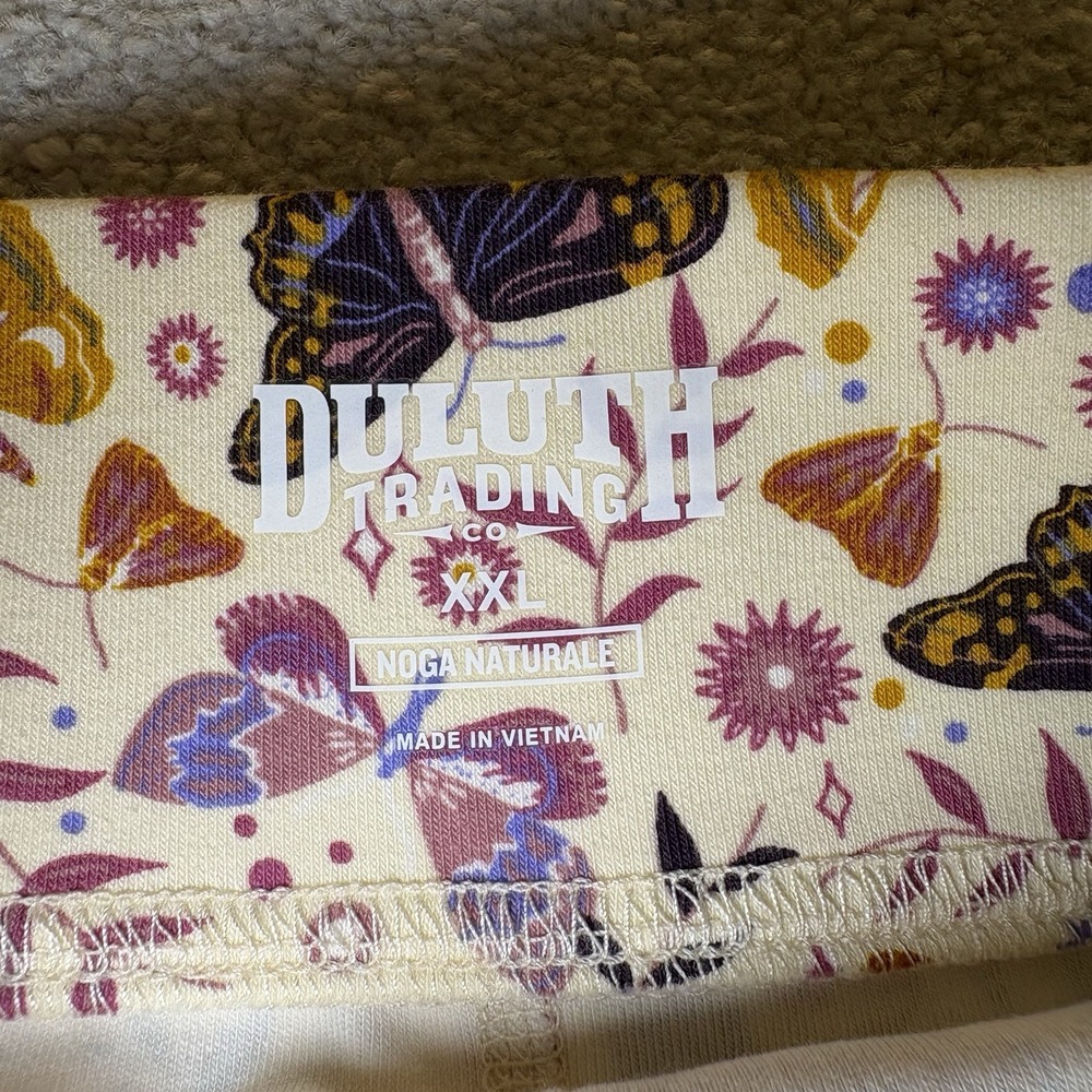 Duluth Trading Co NoGA Classic Skort Ivory Butterfly Print Women's Size XXL‎ - Picture 4 of 10
